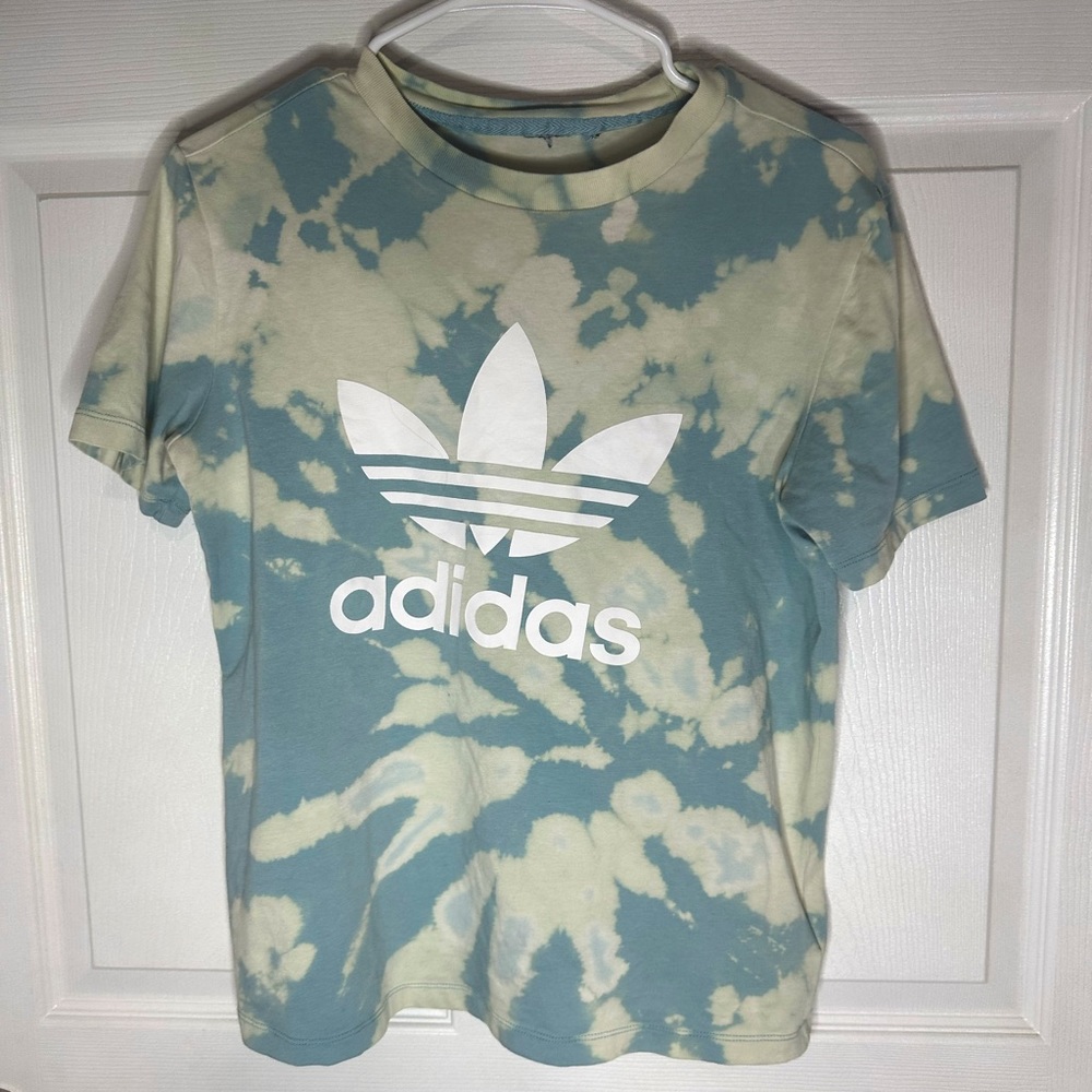 Bleached Tie Dye Adidas Shirt